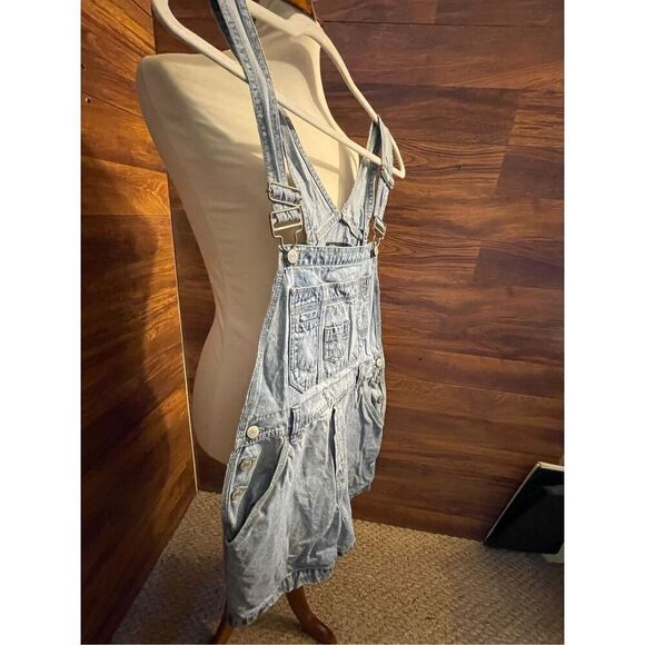 Vintage No Boundaries Bib Overall Shorts Denim Size Small (Juniors 3-5) - Picture 11 of 14